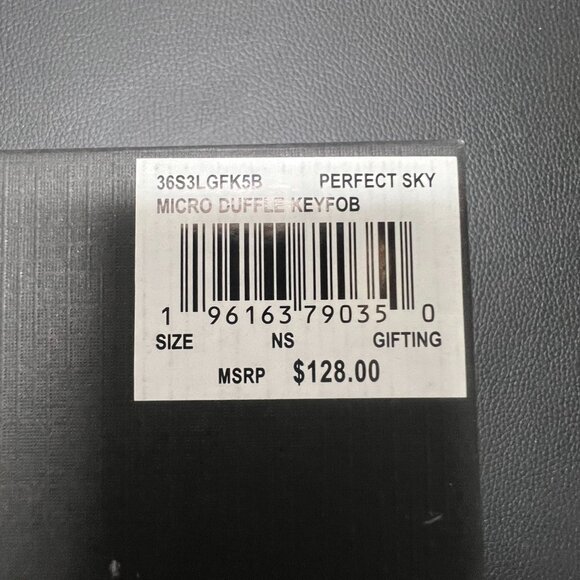 NWT Michael Kors Micro Duffle Keyfob Key Bag Charm With Gift Box in Blue - Picture 4 of 5